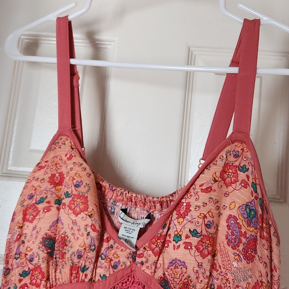 🌸🌺American Rag Pink and Orange Spaghetti Strap Maxi Dress❣️ - Picture 5 of 5